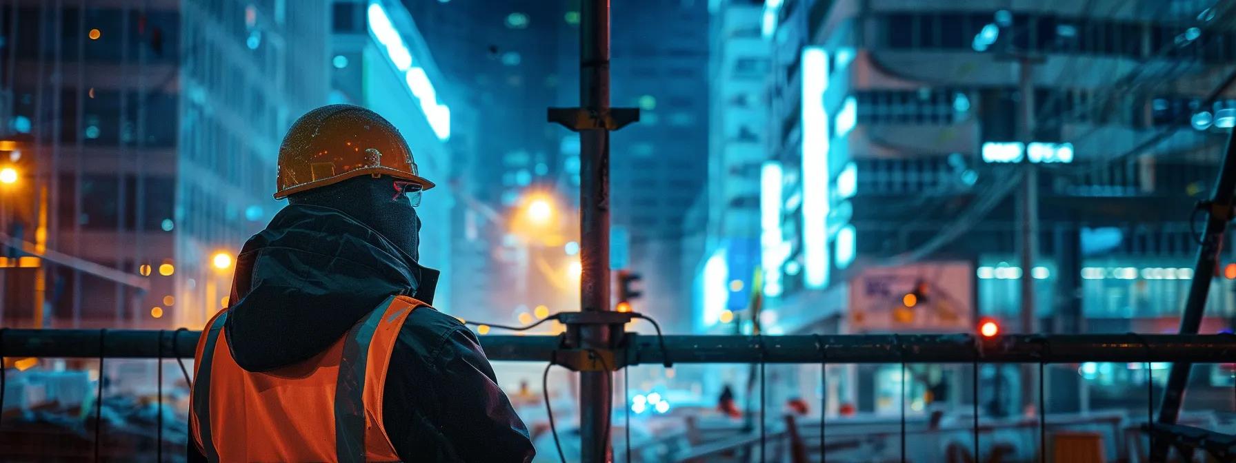 a construction worker showcasing their latest project on a visually engaging social media platform, connecting with potential clients and industry professionals.