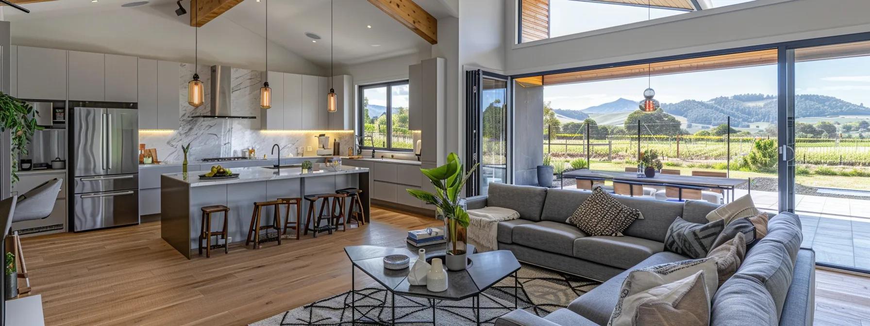 a construction firm showcasing a stunning completed project on social media to engage with potential clients and establish industry leadership.