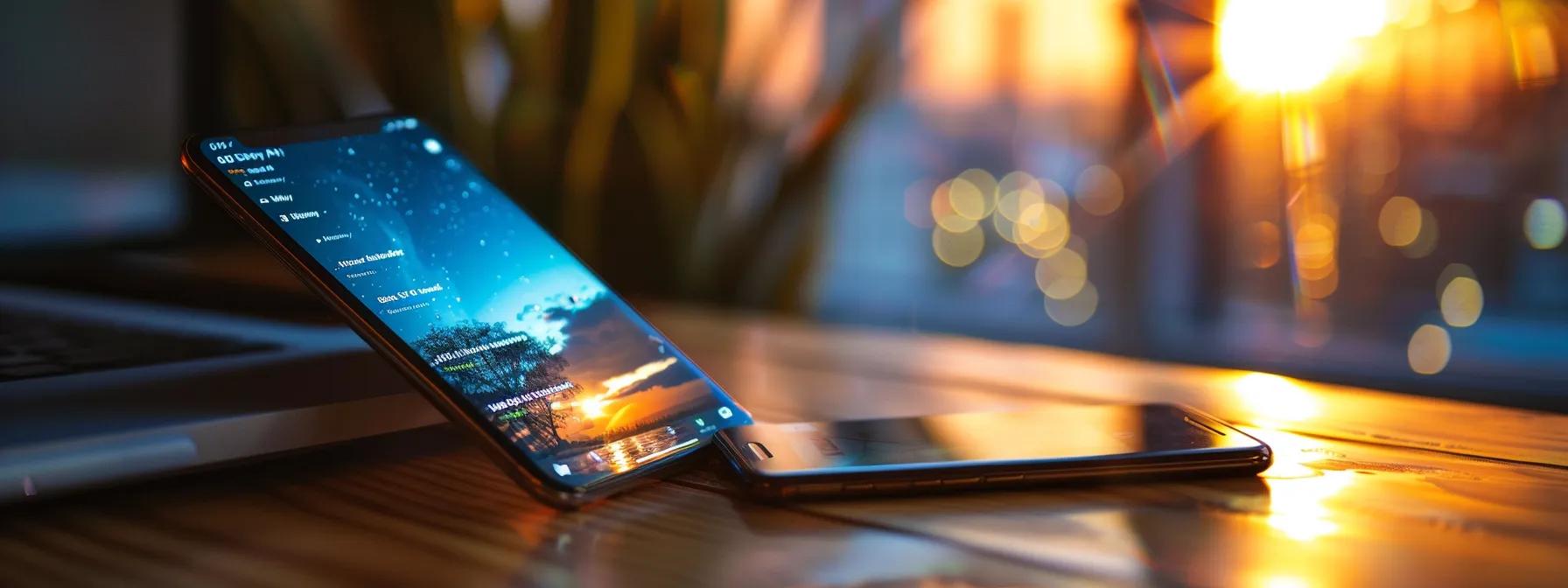 a sleek, modern mobile website design displayed on a smartphone screen with smooth navigation and seamless layout.