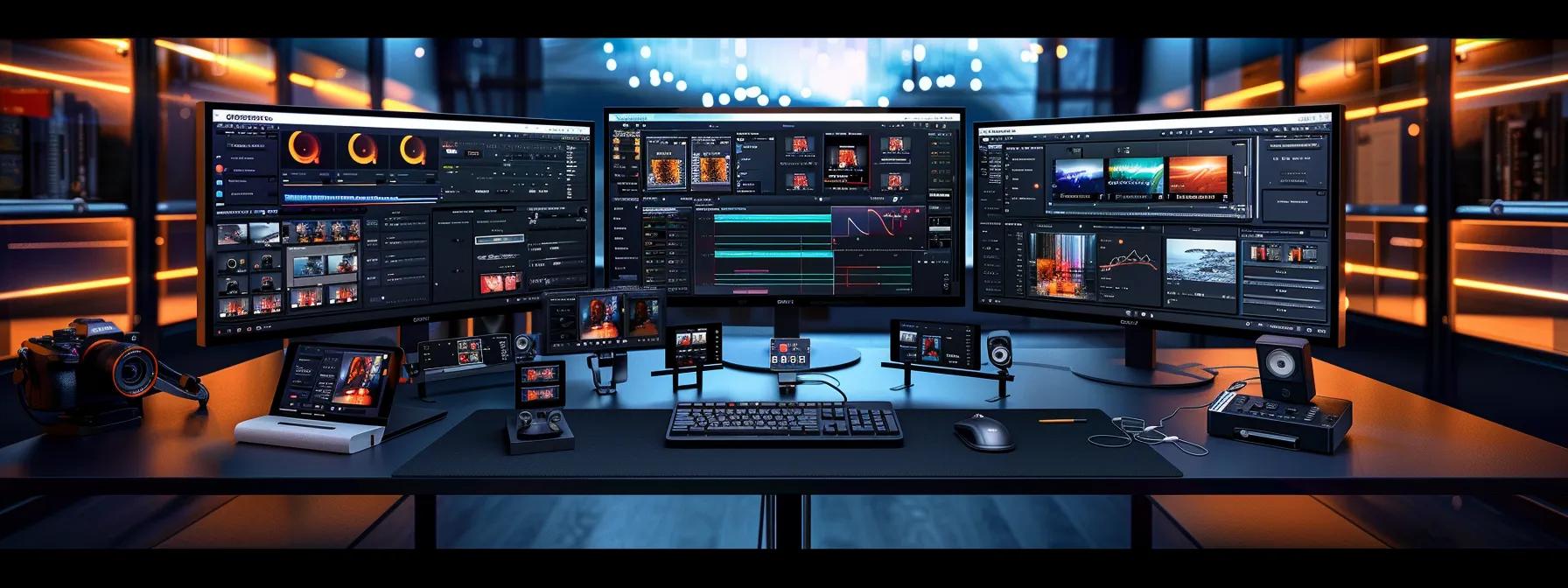 a sleek, modern website interface displayed on multiple devices, showcasing fast loading speeds and seamless mobile responsiveness.