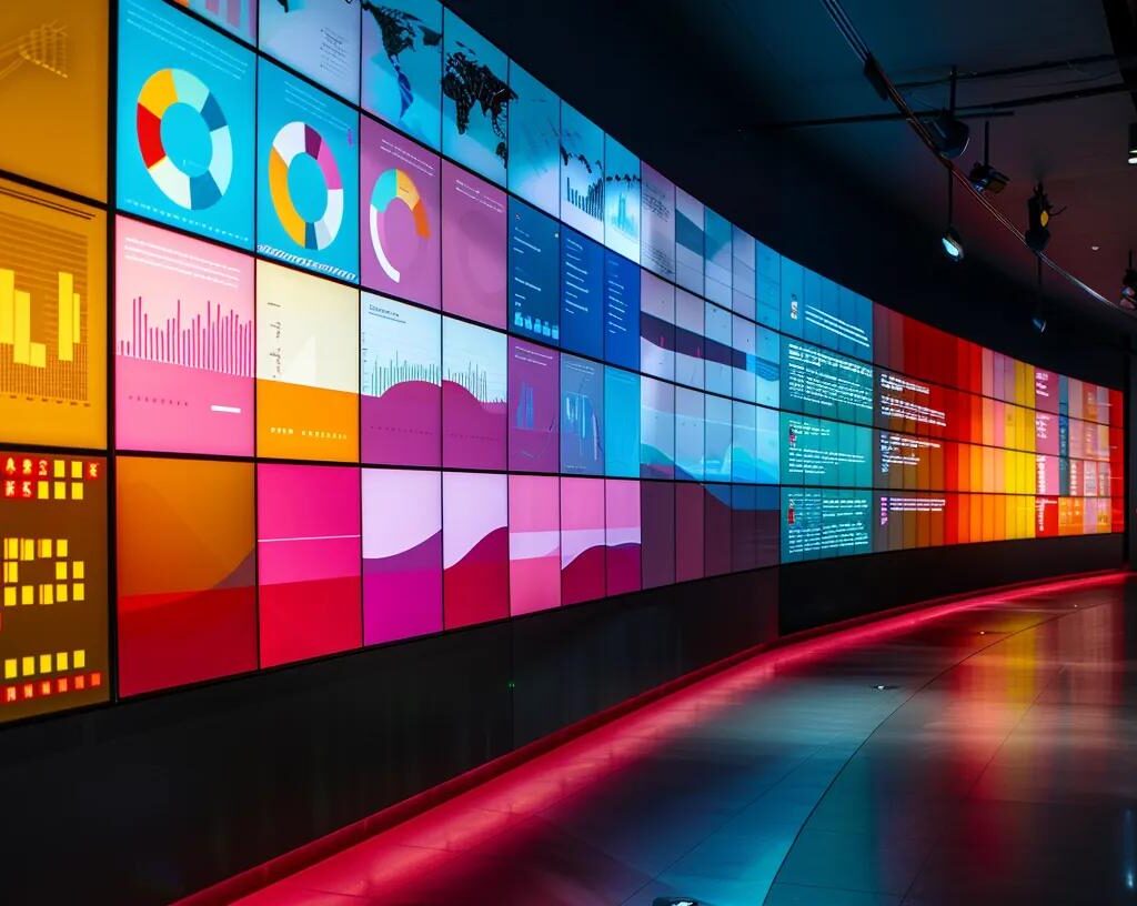 a vibrant digital marketing strategy board filled with colorful charts, engaging visuals, and impactful narratives, illuminated by soft, natural light, showcasing the dynamic interplay of content marketing in modern business.