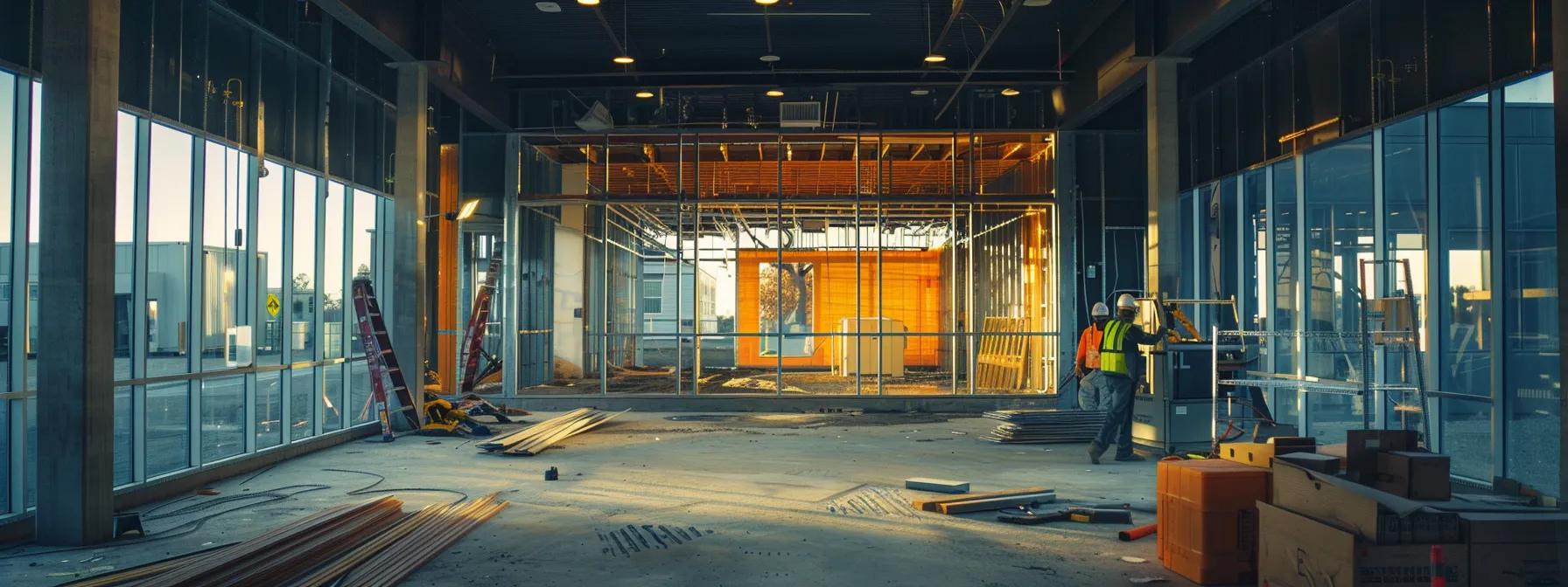 a construction company showcasing innovative technology and sustainable practices on social media to create strong client connections.