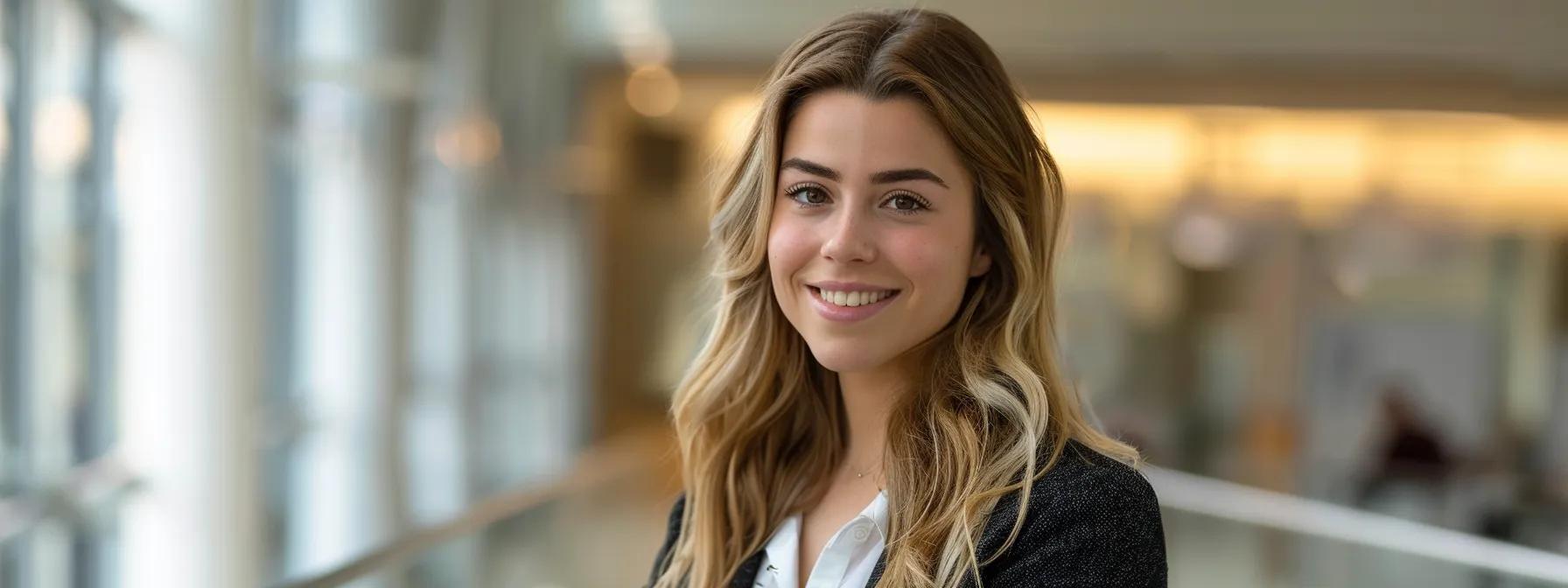 a construction site manager engaging with clients on social media, posting quality content and running targeted campaigns to boost online presence and promote services.