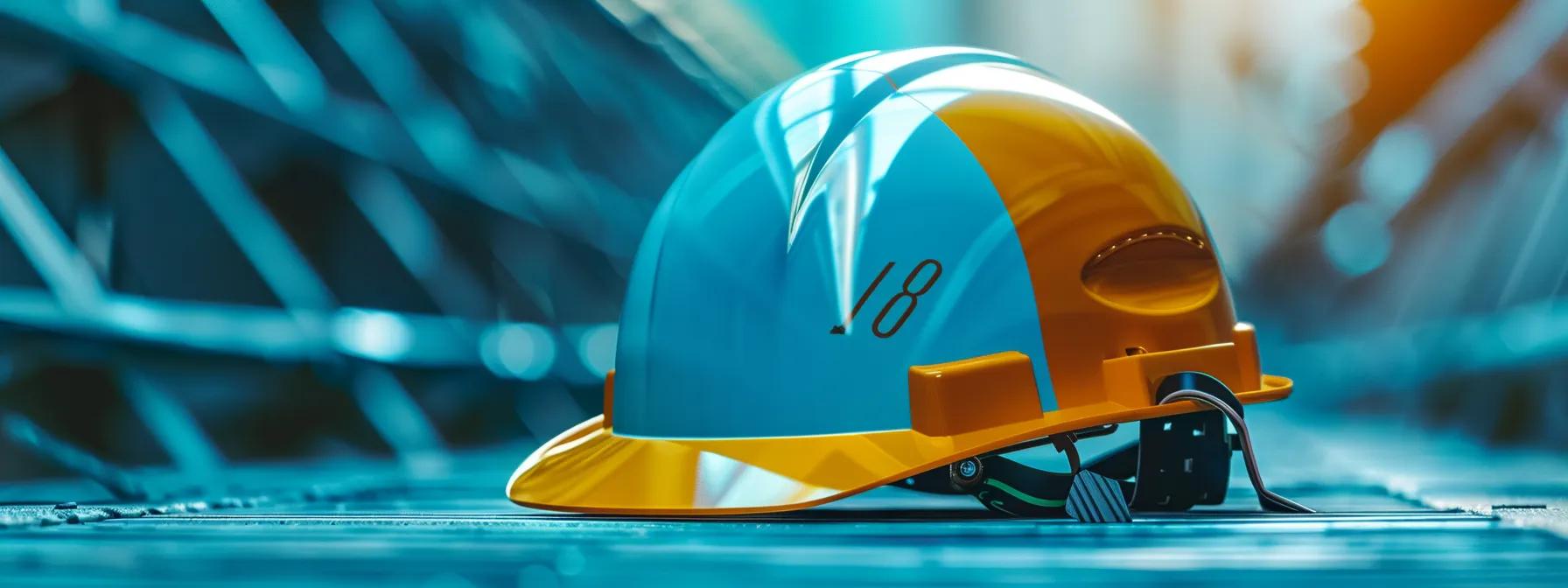 a sleek and modern construction logo displayed on a vibrant blue background, showcasing typography and imagery that exudes professionalism and reliability.