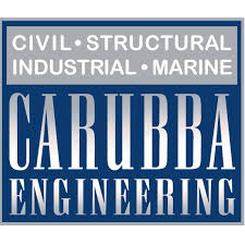Carubba Engineering logo featuring the words "Civil, Structural, Industrial, Marine" highlighting engineering services relevant to the construction industry.